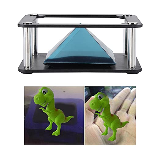 3.5-6 Inch Smartphone 3D Hologram Mini Portable Home Outdoor Full HD Holographic Pyramid Projector, for Corporate Product Display, Cartoon Interaction and Personal Entertainment (Cylindrical)