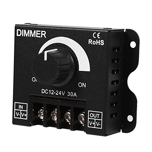 Switch Controller, 12V-24V 30A Led Switch Dimmer Controller Manual Operation for Strip Light Single Color