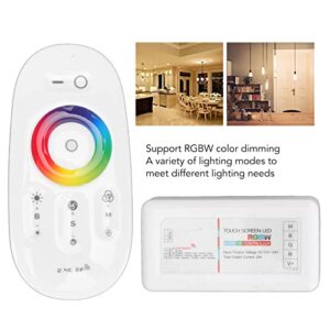 LED Strip Light Dimmer, LED Remote Controller 2.4GHz Wireless RF Touch RGBW 7 Color Dimming Heat Dissipation DC12 to 24V for Lighting Devices