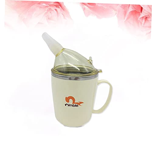 Healeved Stainless Steel Sippy Cup Stainless Steel Drinking Glasses Drinking Glasses with Lids Stainless Steel Cup Lid Sippy Bottles Sip-a-cup Dishwasher Metal Cup Disabled Elder Cup Feeder