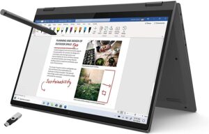 lenovo ideapad flex 5 14" touchscreen 2-in-1 laptop 2022, amd ryzen 5 5500u 6-core, 16gb ddr4 256gb nvme ssd, radeon graphics, hdmi, fingerprint, wifi-6, windows 11 pro, stylus pen and cou 32gb usb