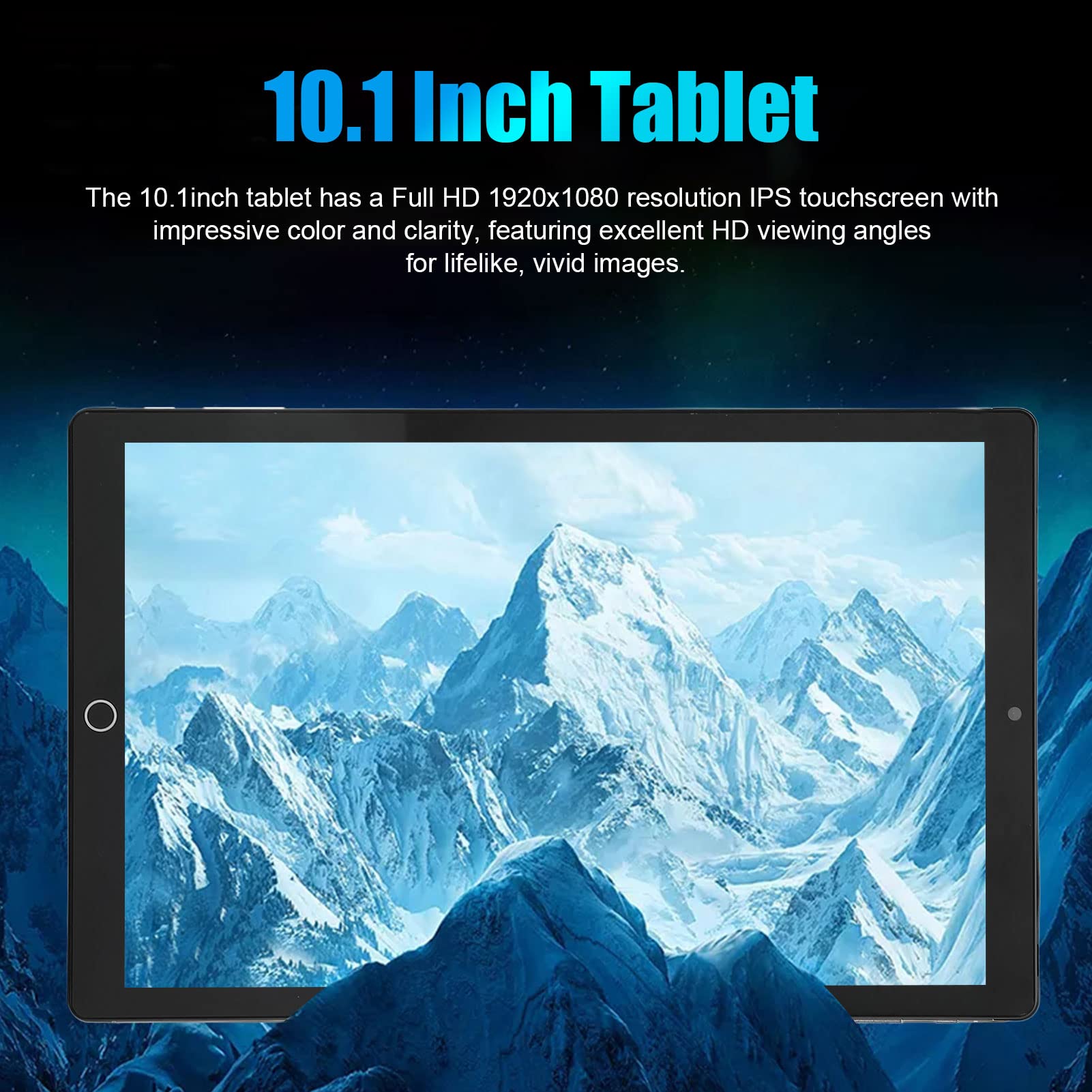 10.1In Tablet, 2.4 / 5G WiFi, 5MP X13MP, 6GB RAM, 128GB ROM, 1.5 GHz Octa Core, 1920X1080 IPS Touch Screen, 6000MAH, USB Type C Port, Portable Tablet for Online Video, Reading