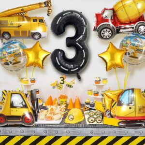 Construction Truck Balloons Construction Birthday Party Supplies Construction Trucks Party Decorations for Boys 3rd Birthday Party Construction Tractor Themed Birthday Party Favor