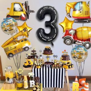 Construction Truck Balloons Construction Birthday Party Supplies Construction Trucks Party Decorations for Boys 3rd Birthday Party Construction Tractor Themed Birthday Party Favor