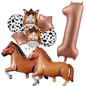 cowboy party balloons first rodeo birthday party decorations boy 40 inch western cowboy horse themed balloons for birthday party 1st wild west party supplies for arch garland party baby shower