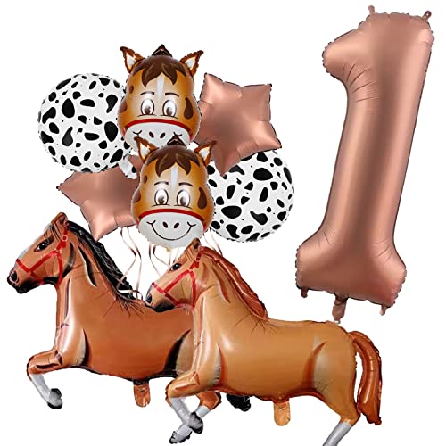 Cowboy Party Balloons First Rodeo Birthday Party Decorations Boy 40 Inch Western Cowboy Horse Themed Balloons For Birthday Party 1st Wild West Party Supplies for Arch Garland Party Baby Shower