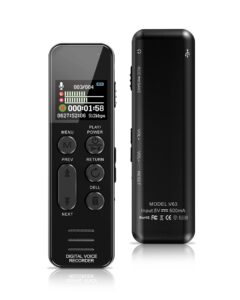 60h voice recorder with playback, xixitpy 64gb audio recorder with port usb c, 750 hours of storage and 60 hours of continuous recording, voice activated recorder for lectures, meetings and more
