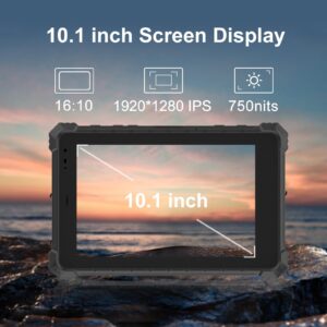 CENAVA Rugged Tablet A10ST,10.1" Heavy Duty Tablet Android 10,8GB+128GB,1000nit Sunshine Readable,1920 * 1200IPS,IP68 Military Waterproof Outdoors Industrial Tablet, MIL-STD-810G,WiFi,GPS,NFC,4G LTE