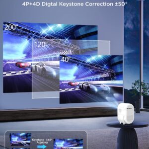 Mini Projector with 5G WiFi and Bluetooth, GUSOYO DX8 15000L Native 1080P Outdoor Projector 4K Supported, Portable Movie Projector for Home Theater, Compatible with iOS/Android/PS5/HDMI/TV Stick