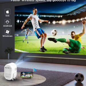 Mini Projector with 5G WiFi and Bluetooth, GUSOYO DX8 15000L Native 1080P Outdoor Projector 4K Supported, Portable Movie Projector for Home Theater, Compatible with iOS/Android/PS5/HDMI/TV Stick