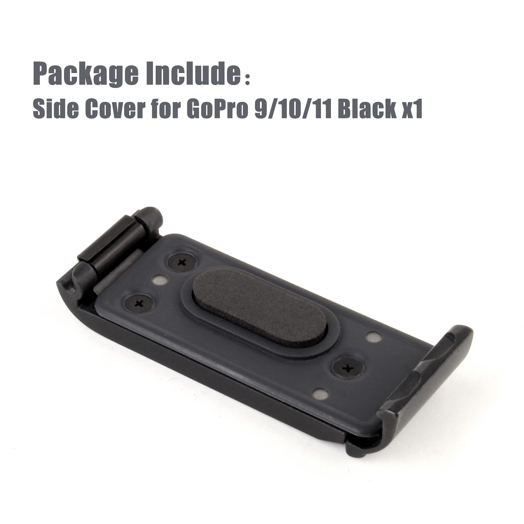 Aluminum Replacement Waterproof Battery Cover Side Door for GoPro Hero 9 10 11 12 Black, 33ft Waterproof Battery Door Repair Part Accessories for GoPro Hero 9 10 11 12 Black