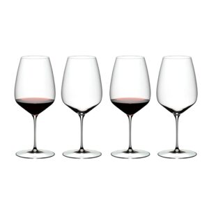 riedel veloce 4-piece cabernet/merlot wine glass set, 28 oz