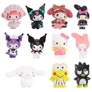 11pcs cute cat cake topper figurines, cartoon cupcake toppers figure toys, party supplies birthday cake decoration