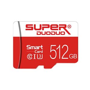 512gb micro sd card,mini sd card class 10 high speed 512gb memory cards with sd card adapter android smartphone/camera/tablet and drone