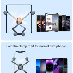 xuenair Fold 4 Car Mount, [2 Forms] Gravity Z Fold 5 4 Car Mount,[Thick Case Friendly] Cell Phone Holder Z Fold 4 Car Mount for Samsung Galaxy Z Fold 5 4 3 2 s23 22 Ultra iPhone 15 14 13 12