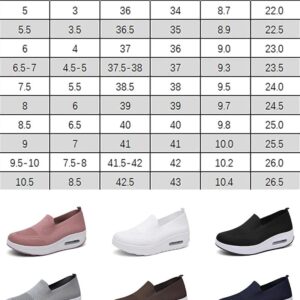 Women's Orthopedic Sneakers, Air Cushion Sole Mesh Up Stretch Platform Sneakers, Cozy Fashion Sneaker Walking Shoes for Elderly Ladies Black