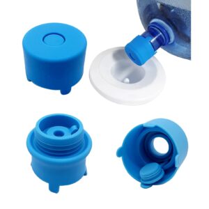 feesrivers 3 &5 gallon water jug cap,food grade silicone reusable replacement caps, double protection caps fit all 55mm bucket water dispenser caps (3)