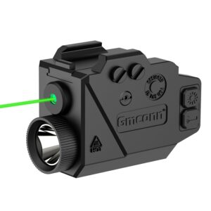 gmconn green laser light combo, tactical pistol light 800 lumen led flashlight with green beam for glock taurus