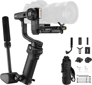 zhiyun weebill 3s combo 3-axis gimbal stabilizer for dslr and mirrorless camera compatible with sony nikon canon panasonic lumix extendable sling grip integrated fill light pd fast charge