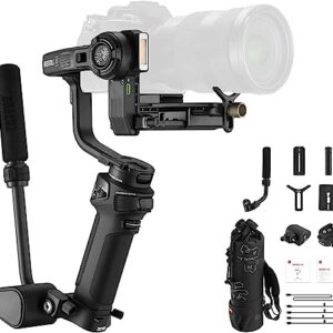 Zhiyun Weebill 3S Combo 3-Axis Gimbal Stabilizer for DSLR and Mirrorless Camera Compatible with Sony Nikon Canon Panasonic LUMIX Extendable Sling Grip Integrated Fill Light PD Fast Charge