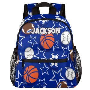 ririx personalized toddler kids backpack, custom mini backpacks for preschool, schoolbag for boys girls basketball baseball