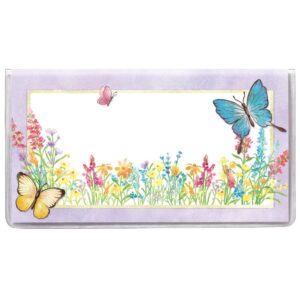 wildflower 2 year planner, additonal space for notes, plastic cover, wildflower design - measures 6 3/4" long x3 5/8" wide