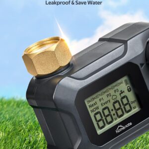 HOMENOTE Sprinkler Timer, Water Timer for Garden Hose, Programmable Hose Timer for Lawn Watering System Automatic Irrigation System with Rain Delay/Manual Mode, IP65 Waterproof