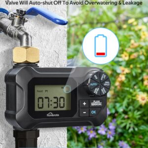 HOMENOTE Sprinkler Timer, Water Timer for Garden Hose, Programmable Hose Timer for Lawn Watering System Automatic Irrigation System with Rain Delay/Manual Mode, IP65 Waterproof