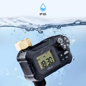 HOMENOTE Sprinkler Timer, Water Timer for Garden Hose, Programmable Hose Timer for Lawn Watering System Automatic Irrigation System with Rain Delay/Manual Mode, IP65 Waterproof