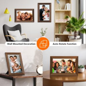 MaxAngel Digital Photo Frame 10.1 Inch WiFi Electronic Picture Frame Desktop IPS Touch Screen HD Display 32GB Storage SD Card Slot Auto-Rotate Slideshow Share Videos Photos Remotely Via Uhale App