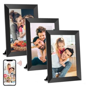 frameo 10.1 inch wifi digital picture frame, 1280x800 hd ips touch screen photo frame electronic, 32gb memory, auto-rotate, wall mountable, share photos/videos via frameo app from anywhere 3 pack