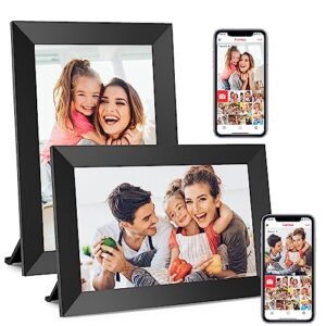 frameo 10.1 inch wifi digital picture frame, 1280x800 hd ips touch screen photo frame electronic, 32gb memory, auto-rotate, wall mountable, share photos/videos via frameo app from anywhere 2 pack