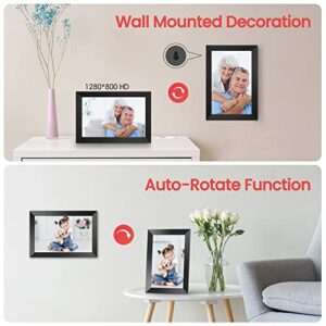 Frameo 10.1 Inch WiFi Digital Picture Frame, 1280x800 HD IPS Touch Screen Photo Frame Electronic, 32GB Memory, Auto-Rotate, Wall Mountable, Share Photos/Videos via Frameo App from Anywhere 2 Pack