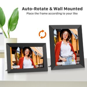 FANGOR 10.1 Inch WiFi Digital Picture Frame 1280x800 HD IPS Touch Screen, Electronic Smart Photo Frame with 32GB Storage, Auto-Rotate, Instantly Share Photos/Videos via Uhale App from Anywhere 3 Pack