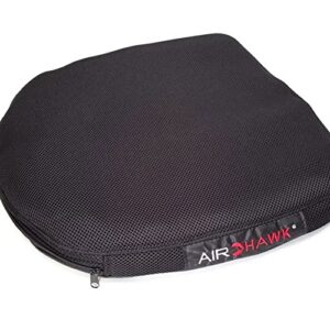 airhawk ergonomic medically tested office/car chair cushion for long sitting - tailbone & lower back pain relief - includes mesh cover, insert, hand pump