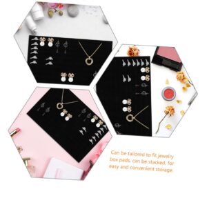 Jewelry Trays 8pcs Jewelry Box Stud Earring Organizer Ring Jewelry Box Organizer Jewelry Storage Organizer Earrings Black Sponge Pad Leather Foam Showcase Pads