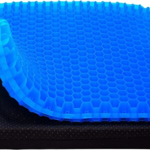 Premium Gel Seat Cushion for Sciatica Relief, Ergonomic Comfort, and Back Pain - Ideal for Office, Car Seats, Truck, Gaming, Wheelchairs - Comfort Cushion with Memory Foam Support