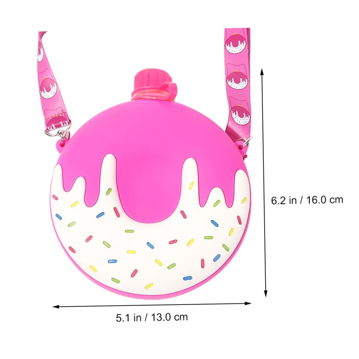 BESTOYARD 1 PC Donut Kettle Kids Sports Water Bottle for Kids Portable Water Kettle Donut Bottle Leakproof Water Bottle with Silicone Sleeve Donut Gifts Drinking Bottle Water Cup