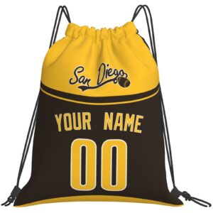 INAOO Drawstring Bags San Diego Personalized Backpack Gifts for Men Women