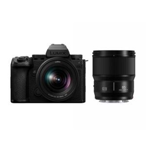 panasonic lumix s5iix mirrorless camera (dc-s5m2xkk) with lumix s series 85mm f1.8 l mount interchangeable lens (s-s85)
