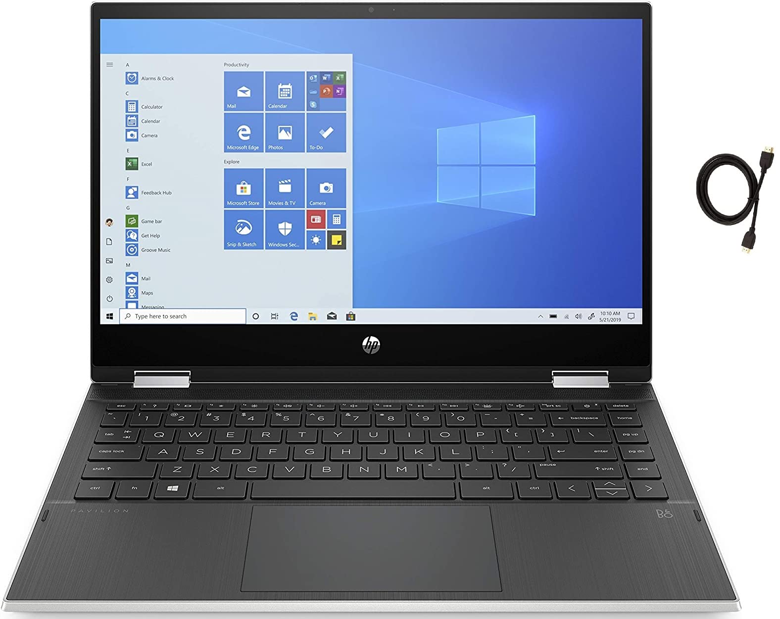 HP 2023 Pavilion x360 14" FHD IPS Touchscreen Premium 2-in-1 Laptop, 11th Gen Intel 4-Core i5-1135G7 Upto 4.2GHz, 16GB RAM, 2TB PCIe SSD, Windows 11 Home + HDMI Cable, Silver