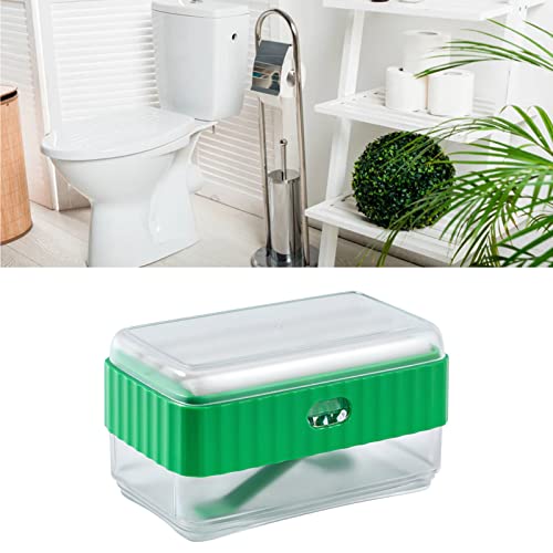 VINGVO Box, Plastic Lathering Tray Decorative for Hotel (Green)