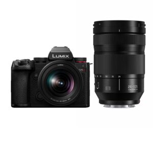 panasonic lumix s5ii mirrorless camera (dc-s5m2kk) with lumix s 24-105mm f4 lens (s-r24105)