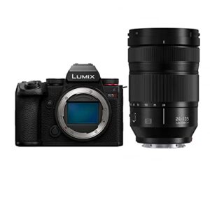 panasonic lumix s5ii mirrorless camera (dc-s5m2body) with lumix s 24-105mm f4 lens (s-r24105)