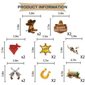 Cowboy Party Decorations, Cowboy Theme Party Decorations Include Western Cowboy Happy Birthday Banners and Hanging Swirls, Cowboy Birthday Decorations Supplies for Boys