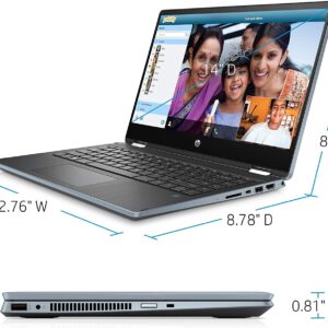 HP 2020 Pavilion x360 14" FHD WLED Touchscreen 2-in-1 Convertible Laptop, Intel Core i5-1035G1 up to 3.6GHz, 8GB DDR4, 256GB SSD, 802.11ac, Bluetooth, Webcam, HDMI, Windows 10,Cloud Blue