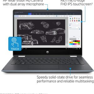 HP 2020 Pavilion x360 14" FHD WLED Touchscreen 2-in-1 Convertible Laptop, Intel Core i5-1035G1 up to 3.6GHz, 8GB DDR4, 256GB SSD, 802.11ac, Bluetooth, Webcam, HDMI, Windows 10,Cloud Blue