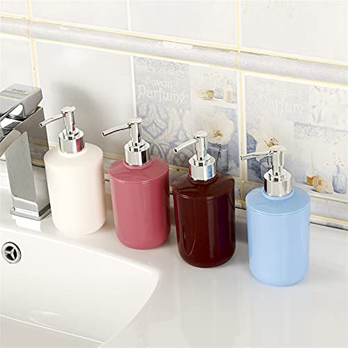 Soap Pump Dispenser Plastic Bottles Liquid Soap Dispensers Bathroom Set Home Decoration Bathroom Accessories，for Home Kitchen Bathroom Hotel Bottles Dispenser (Color : Brown)