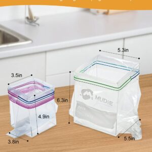 SOGUAOLO Ziplock Bag Holder,Baggy Rack Holder for Food Prep Bag,Food Storage Bag Stand,Hands-Free to Pour Leftovers,Filling Zip Lock Freezer Bag Stand,Comes with both Quart & Gallon Sizes (2 Pack)