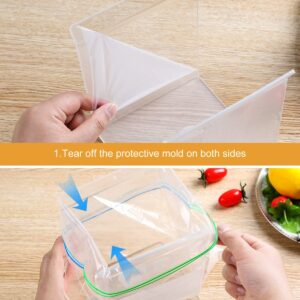 SOGUAOLO Ziplock Bag Holder,Baggy Rack Holder for Food Prep Bag,Food Storage Bag Stand,Hands-Free to Pour Leftovers,Filling Zip Lock Freezer Bag Stand,Comes with both Quart & Gallon Sizes (2 Pack)